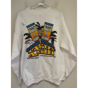 Vintage 1999 Super Bowl XXXIII Broncos vs Falcons Sweatshirt NWOT Size Large